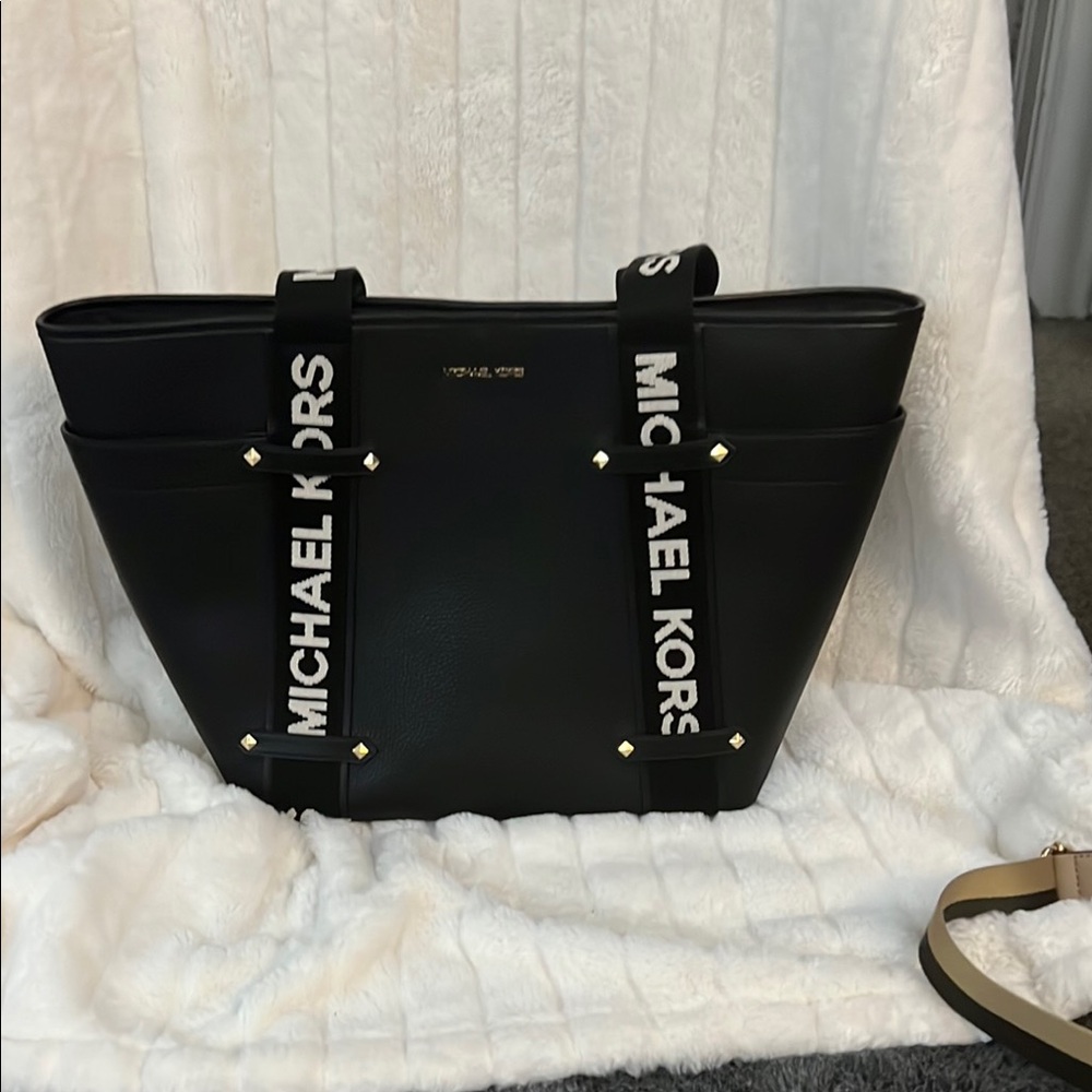 Michael Kors Black Structured Tote Bag